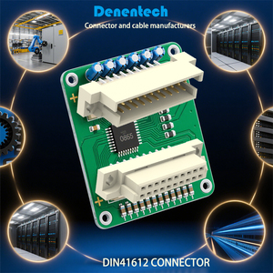 <strong>2.54mm</strong> Brass <strong>Connector</strong> Grey Color R Type Straight PCB <strong>2.54mm</strong> Pitch Euro <strong>Connector</strong> 3-Rows 2*32PIN 64PIN Male DIN41612 <strong>Connector</strong> - Product Image 4