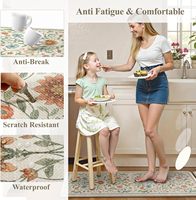 Tapis de cuisine moderne en PVC CR personnalisé, ensemble de tapis coussinés, adaptés aux animaux de compagnie, imperméables, anti-fatigue, antidérapants, lavables et réversibles