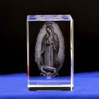 OEM/ODM Cube de cristal clair fait main gravé au laser 3D personnalisé avec option de logo personnalisé