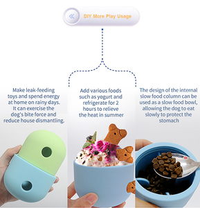 Dispensador de fugas de aperitivos de juguete para perros con bola masticable de silicona ecológica para alimentación de perros y enriquecimiento durante el tiempo de juego - Product Image 4