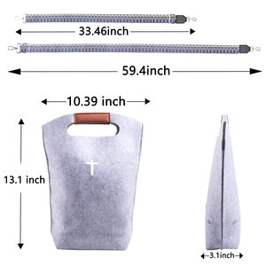 Sacoche de transport personnalisée Fourre-tout en feutre pour femmes et hommes <span class=keywords><strong>Bandoulière</strong></span> de collocation - Product Image 3