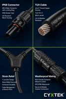 Konektor Kabel Cabang Solar PV Tipe Male Female 3 ke 1 Energi Surya 1500V IP68