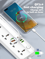 Multiprise LDNIO SC5415 Chine, compatible avec les prises US, UK, EU, multiprise avec 5 ports USB, chargeur, multiprise premium