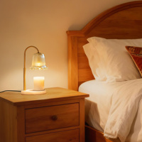 Lampe de table aromathérapeutique Aisilan Flower Ambient, lumière de bougie fondante