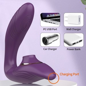 Vibrador de Masaje <span class=keywords><strong>Beki</strong></span> Recargable por USB, 100% Impermeable, con Succión y Vibración, para Mujeres, 50dB de Ruido, Estimulación del Punto G y del Clítoris - Product Image 4