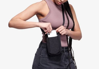 Tas Selempang Mini Anti Air Ramah Lingkungan dari Bahan Nylon untuk Wanita dan Pria, Cocok untuk Ponsel dan Dompet