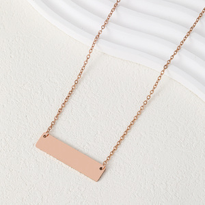 공장 재고 스테인리스 스틸 목걸이 블랭크 레이저 각인 컬러 인쇄 재료 휴일 선물 각인 - Product Image 3