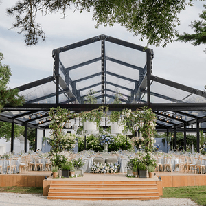 Party Tent Modern Carpas Para Eventos Transparentes De Pvc Clear Transparent Luxury Glass Wall Wedding Tent For Banquets - Product Image 1
