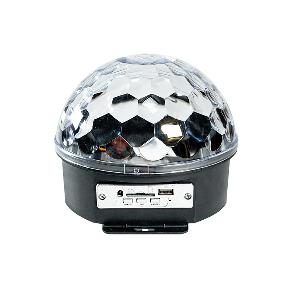 ไฟดิสโก้ LED โคมไฟลูกบอลคริสตัล RGB โคมไฟเวทีโปรเจคเตอร์ DJ เครื่องฉายเลเซอร์เครื่องเล่นเพลงไฟปาร์ตี้คริสต์มาส
