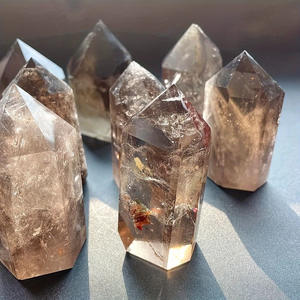 Vente en gros de tour de cristal de quartz fumé poli de haute qualité, pierre naturelle de guérison, pour la décoration énergétique - Product Image 2