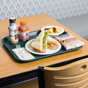 Commercial Stackable Food <b>Tray</b> – Non-Slip PP <b>Plastic</b> <b>Serving</b> <b>Tray</b>, Heavy Duty Restaurant Cafeteria Use - Product Image 2
