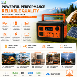 Station d'alimentation portable 600W <span class=keywords><strong>1100W</strong></span>, générateur solaire LiFePO4 avec contrôleur MPPT pour la maison, le camping, les camping-cars et les situations d'urgence - Product Image 4