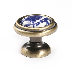 Maxery-Poignée en <span class=keywords><strong>porcelaine</strong></span> bleu et blanc, <span class=keywords><strong>bouton</strong></span> d'armoire céladon, poignées <span class=keywords><strong>de</strong></span> tiroir vintage, poignée <span class=keywords><strong>de</strong></span> <span class=keywords><strong>porte</strong></span> en céramique, boutons d'armoire simples - Product Image 2