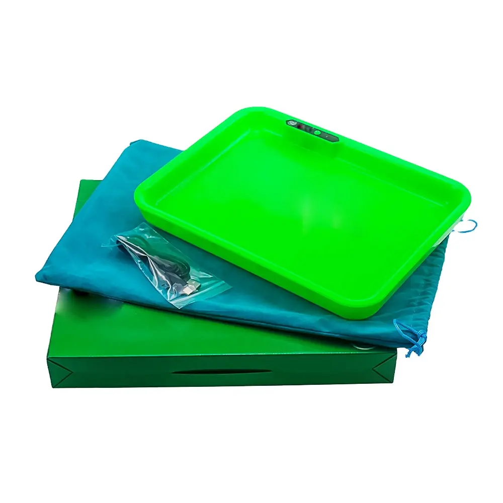 Tray LED Lighting Speaker Rolling Tray Rechargeable Battery Tobacco Waterproof Printing Plastic Serving Tray