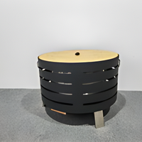 GENO Brasero Moderne Sans Fumée en Acier Inoxydable, Portable pour Camping et Barbecue en Extérieur