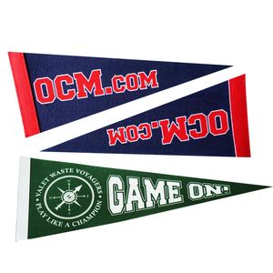 Drapeau triangulaire personnalisé imprimé pour logo personnalisé de haute qualité, drapeau en feutre personnalisé imprimé - Product Image 4