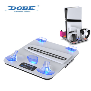 DOBE Ventilateur de refroidissement multifonctionnel pour PS5/Slim/<span class=keywords><strong>Pro</strong></span> <span class=keywords><strong>VR</strong></span>, chargeur de manette, station de charge <span class=keywords><strong>VR</strong></span> pour accessoires de jeu P-5 - Product Image 1