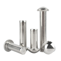 Rivets en acier inoxydable DIN à tête cylindrique, diamètre standard, CLASSE 4, finition brute, diamètre du rivet 2,0 mm