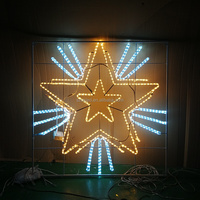 Lumière LED en forme d'étoile pour festival de Noël en extérieur, motif H200cm IP65, PVC décoratif, paysage, ange, vacances, lampes de poteaux de rue 2D