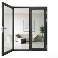 Aomeja Thermisch Gebroken Aluminium Vaststaand Raam Dubbel Glas Low-E Geluidsisolerend Energiebesparend Modern Metalen Gaas Keuken Villa