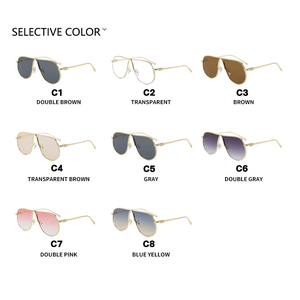 Kedun Toad-shaped Sunglasses 2025 New <b>Large</b> <b>Frame</b> European American High-end Metal Retro Trendy UV400 - Product Image 4