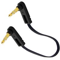 Cable de Audio Adaptador en Ángulo Macho a Hembra de 3.5mm AV-OUT para Proyector, TV y Altavoz con Alta Elasticidad