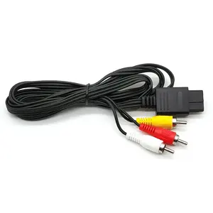 สายเคเบิลวิดีโอและเสียง6FT 1.8ม. สำหรับ Nintendo 64 RCA สายคอมโพสิตสำหรับ N64 NGC SNES <span class=keywords><strong>AV</strong></span> Wire - Product Image 5