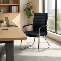Chaise de bureau ergonomique à dossier haut avec accoudoirs pour réunions et visiteurs, pour l'approvisionnement transfrontalier