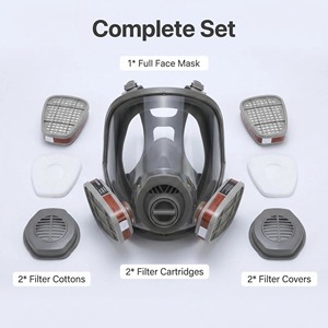 Silicone <strong>Respirator</strong> Facepiece Full Facepiece <strong>Respirator</strong> Paint Safety HEPA Chemical <strong>Mask</strong> Industrial Full Face Gas <strong>Mask</strong> - Product Image 1