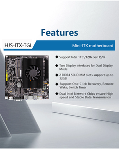TGL-I Intel alderlake I7 12th Gen CPU ITX Bo mạch chủ <span class=keywords><strong>DDR4</strong></span> <span class=keywords><strong>RAM</strong></span> max.32gb VGA HD-MI LVDS chính Hội Đồng Quản Trị - Product Image 2