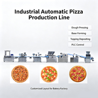 Linea di Produzione Industriale Completamente Automatica per Basi Pizza, Linea ad Alta Capacità per la Produzione di Croste Pizza Surgelate, Attrezzatura per la Lavorazione Alimentare