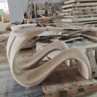 Table console en bois massif de peuplier naturel, forme unique et élégante, pour hôtel et salon – Collection 2026 du fabricant Creative Hallway Furniture