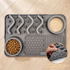 Ciotola in Silicone per Cani con Base a Ventosa, Tappetino Anti-ingozzamento e Antiscivolo per Cuccioli e Gatti, Lavabile in Lavastoviglie - Product Image 3