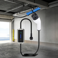 Nouvelle borne de recharge d'urgence pour véhicules électriques NECS AC 3,5 kW 16 A, boîtier en plastique, câble de recharge de 5 m, type 2, boîte de recharge portable pour une utilisation quotidienne