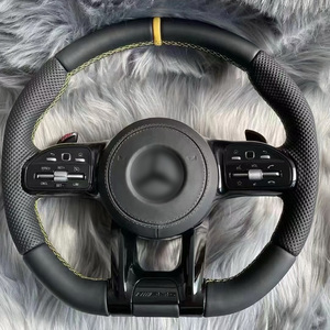พวงมาลัยสปอร์ตหนังเมอร์เซเดส AMG คาร์บอนไฟเบอร์สำหรับ AMG CLA GT CLS C36 G63 C43 W204 W205 W211 W212 W213 W222 OEM