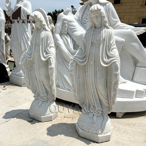 QUYANG extérieur <span class=keywords><strong>église</strong></span> <span class=keywords><strong>catholique</strong></span> taille réelle sculpté à la main pierre blanche marbre mère vierge marie Statue moules à vendre - Product Image 5