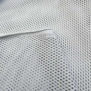 <span class=keywords><strong>Tissu</strong></span> tricoté en usine 100 % polyester extensible 90 GSM, maille légère pour vêtements de sport et doublure de chaussures - Product Image 4