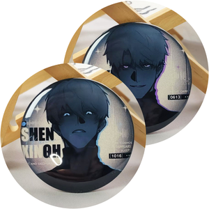 2 Stück Anime Love Deepspace Metall-Broschen 58mm Reflektierende Anstecknadeln Mode-Schmuck Accessoires Xavier Caleb Display Cartoon-Abzeichen - Product Image 3