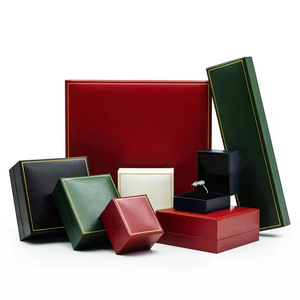 Gold Edge Custom Leather-Filled <b>Material</b> New Design Arrival Fashion Women Right Angle Jewelry <b>Storage</b> <b>Box</b> - Product Image 3