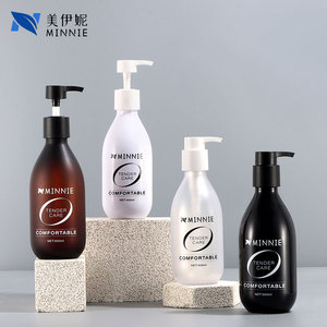 Minnie 500ml Round Shoulder Pump Bottle Tender Care Comfortable Lotion <b>Shampoo</b> Packaging - Product Image 3