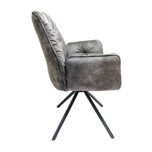 Super forte elegante casa nordica interna piena <span class=keywords><strong>imbottita</strong></span> da pranzo <span class=keywords><strong>sedia</strong></span> in velluto grigio tessuto per ristorante - Product Image 6