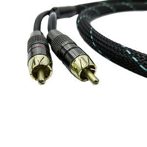 Audio auto di alta qualità e Amp Video inca cavo blu nero 5m Al + treccia in rame doppio scudo cavi auto inca 2 canali - Product Image 2