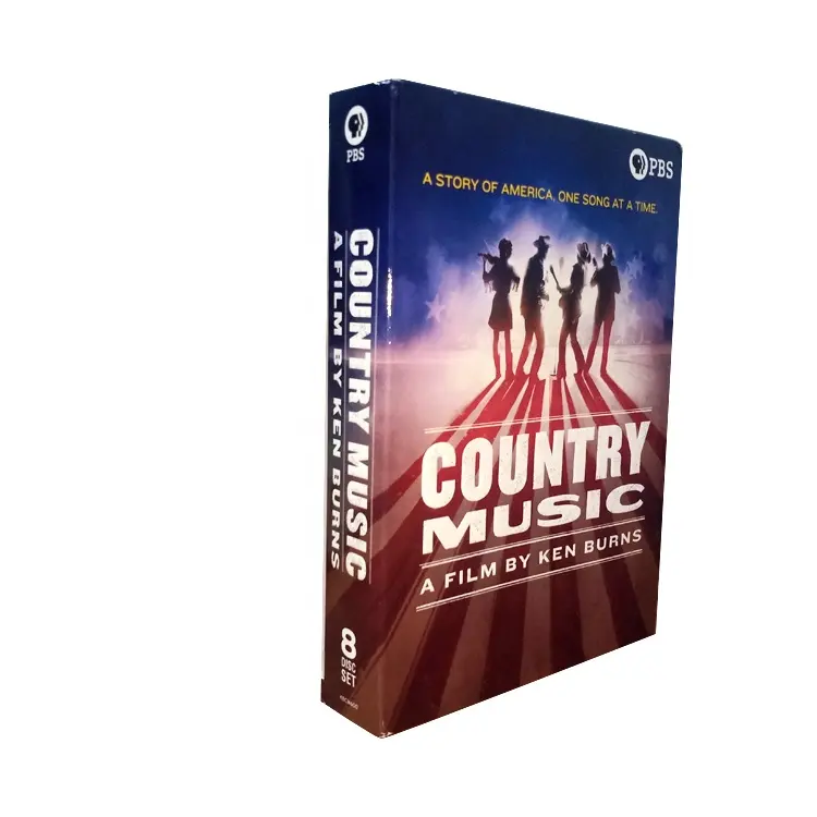 Livraison gratuite DDP Acheter NOUVEAU fabricant de chine DVD ENSEMBLES BOÎTE FILMS Émission de télévision Film Duplication de disque Impression Country Music 8 DVD