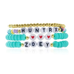 Fang Heng Women's 3Pcs <strong>Stackable</strong> Stretch Friendship Charm <strong>Bracelet</strong> Kpop Trendy Crystal Demon Fine Geometric Shape <strong>Bracelets</strong> - Product Image 3