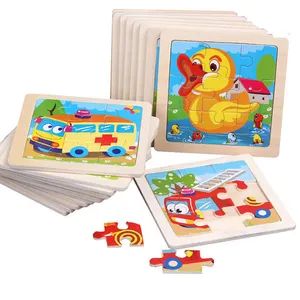 Venta al por mayor japonés rompecabezas adultos-Rompecabezas personalizado para niños pequeños, puzzle educativo de animales de dibujos animados, 9 piezas