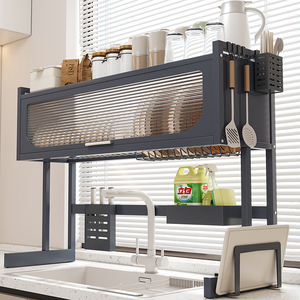 싱크대 위 식기 건조대 탄소강 주방 수납 정리대 식기구 홀더 포함 OEM 도매 공급업체 - Product Image 6