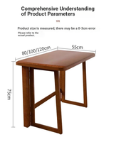 Bureau pliant moderne du milieu du siècle en MDF, finition huilée, design pliable réglable pour petit bureau à domicile ou chambre