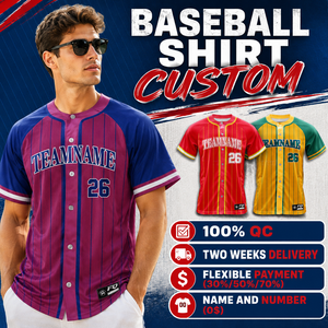 Maillot de baseball PURE personnalisé pour homme, respirant, à rayures fines, vente en gros, uniforme de baseball, vêtements de sport, nom et numéro - Product Image 1