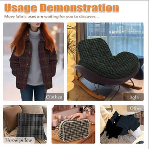 Tessuto in Tweed a doppio lato spazzolato in lana misto misto misto per abiti da ragazza in filo tinto tessuti in misto lana in magazzino - Product Image 2