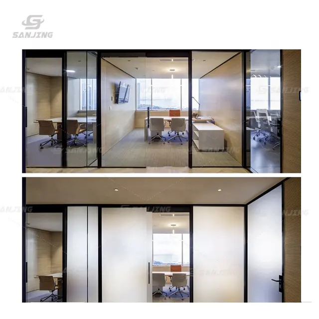 切り替え可能なガラス壁切り替え可能なエレクトロクロミックガラススマートガラスオフィスパーティション